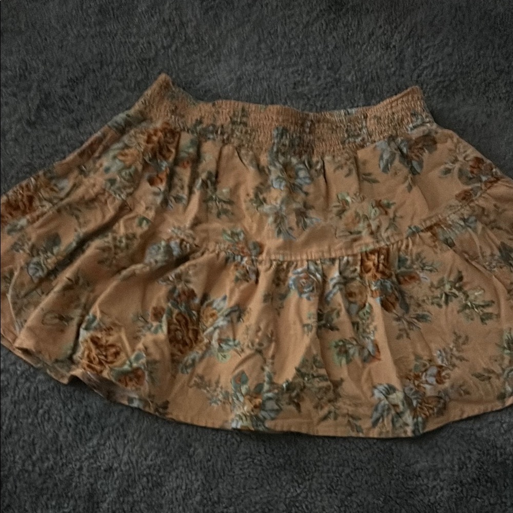 Floral Tan Skirt